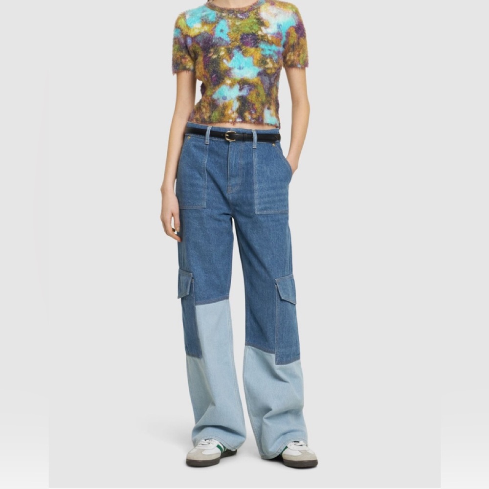 GANNI
High rise cotton denim cargo jeans - Picture 13 of 13